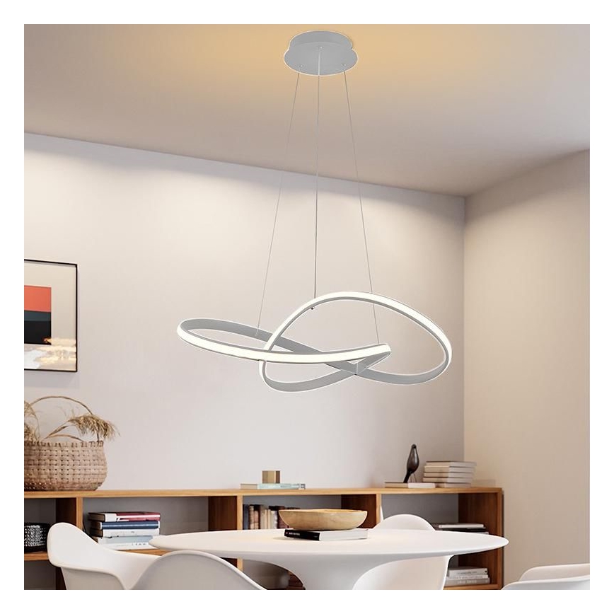 LED Prigušivi luster na sajli LED/70W/230V 3000-6500K pr. 55 cm + daljinski upravljač