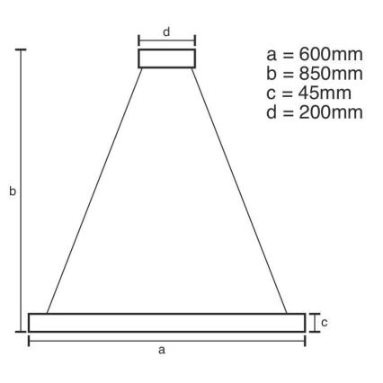 LED Prigušivi luster na sajli LED/70W/230V 3000-6500K + daljinski upravljač