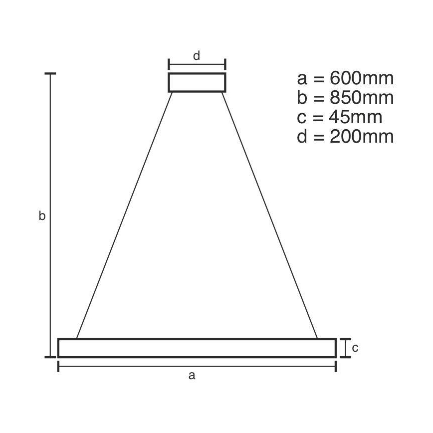 LED Prigušivi luster na sajli LED/70W/230V 3000-6500K + daljinski upravljač