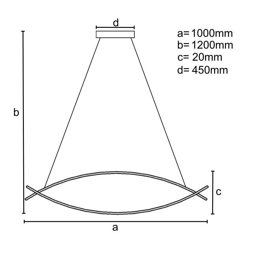 LED Prigušivi luster na sajli LED/70W/230V 3000-6500K + daljinski upravljač