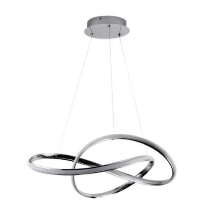 LED Prigušivi luster na sajli LED/70W/230V 3000-6500K pr. 60 cm sjajni krom + daljinski upravljač