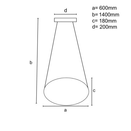 LED Prigušivi luster na sajli LED/70W/230V 3000-6500K pr. 60 cm sjajni krom + daljinski upravljač