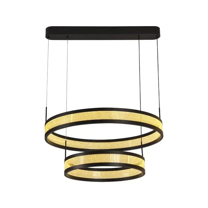 LED Prigušivi luster na sajli LED/70W/230V 3000-6500K crna + daljinski upravljač