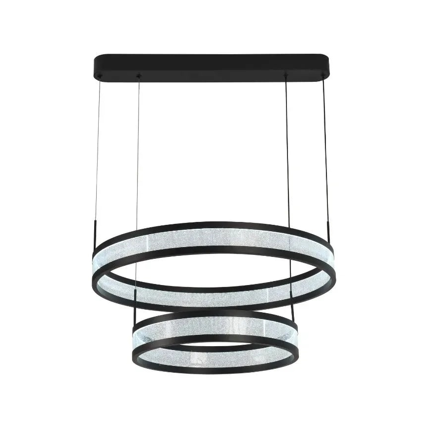 LED Prigušivi luster na sajli LED/70W/230V 3000-6500K crna + daljinski upravljač