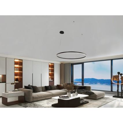 LED Prigušivi luster na sajli LED/72W/230V 3000-6500K + daljinski upravljač
