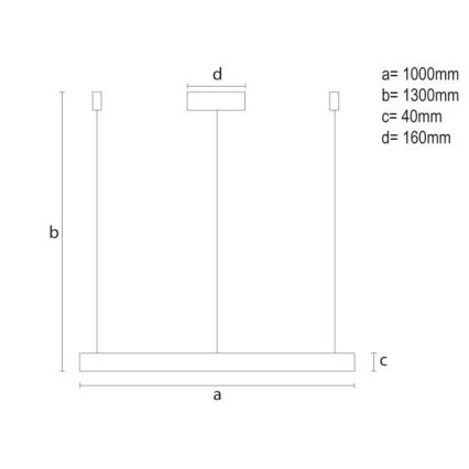 LED Prigušivi luster na sajli LED/72W/230V 3000-6500K + daljinski upravljač
