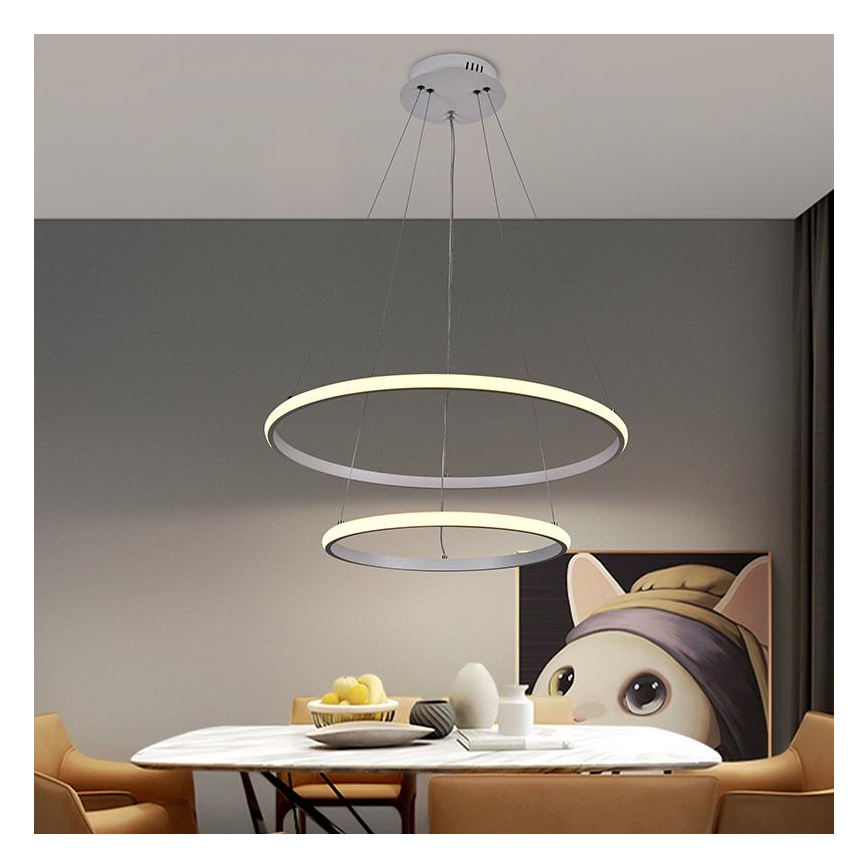 LED Prigušivi luster na sajli LED/75W/230V 3000-6500K + daljinski upravljač