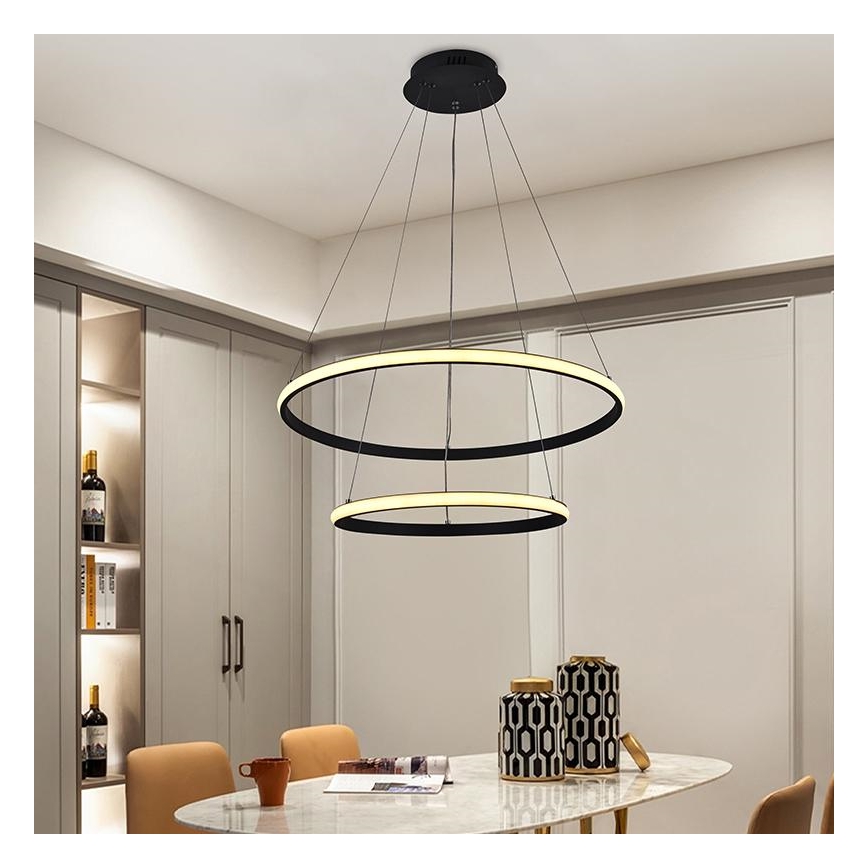 LED Prigušivi luster na sajli LED/75W/230V 3000-6500K + daljinski upravljač