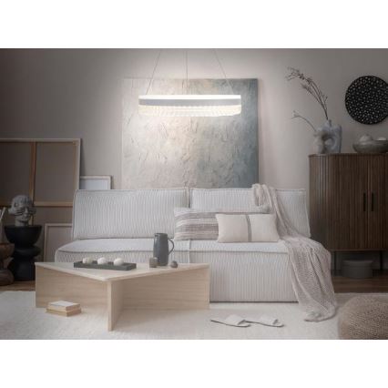 LED Prigušivi kristalni luster na sajli LED/80W/230V 3000-6500K bijela + daljinski upravljač