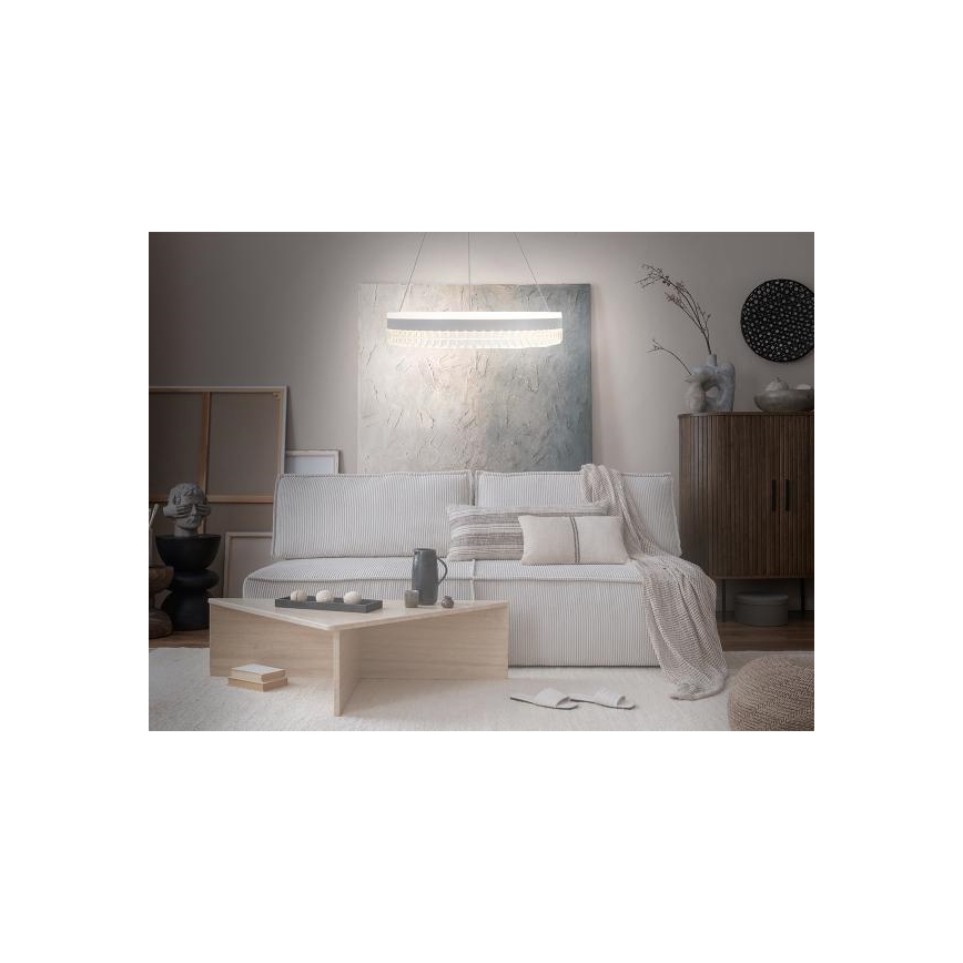 LED Prigušivi kristalni luster na sajli LED/80W/230V 3000-6500K bijela + daljinski upravljač