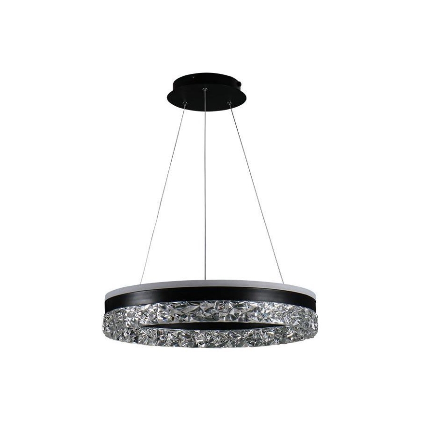 LED Prigušivi luster na sajli LED/80W/230V 3000-6500K crna + daljinski upravljač