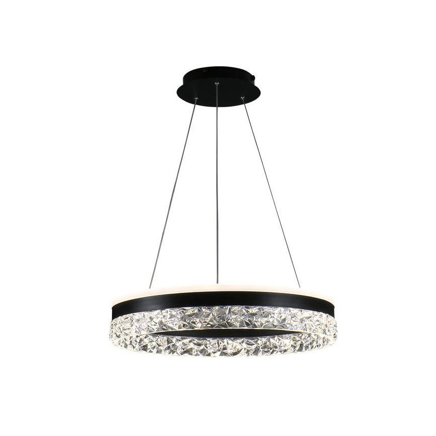 LED Prigušivi luster na sajli LED/80W/230V 3000-6500K crna + daljinski upravljač