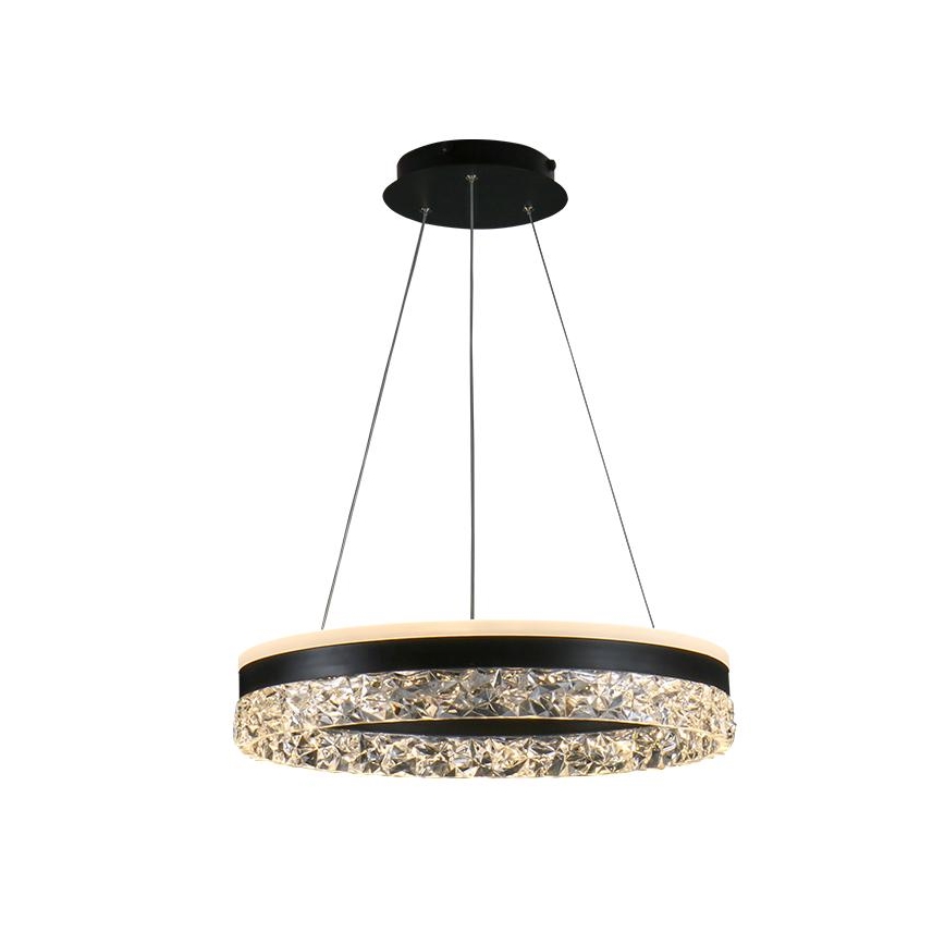 LED Prigušivi luster na sajli LED/80W/230V 3000-6500K crna + daljinski upravljač