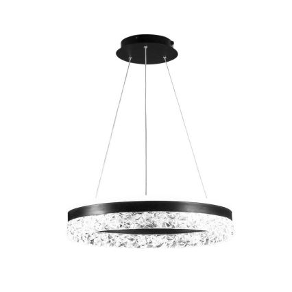 LED Prigušivi luster na sajli LED/80W/230V 3000-6500K crna + daljinski upravljač