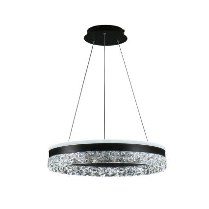 LED Prigušivi luster na sajli LED/80W/230V 3000-6500K crna + daljinski upravljač