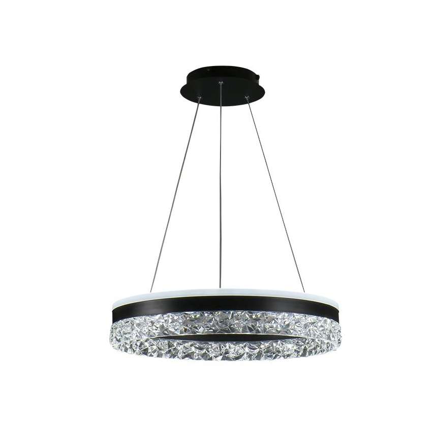 LED Prigušivi luster na sajli LED/80W/230V 3000-6500K crna + daljinski upravljač