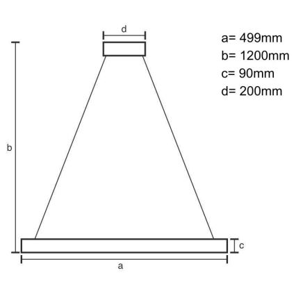 LED Prigušivi luster na sajli LED/80W/230V 3000-6500K crna + daljinski upravljač
