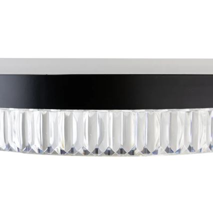 LED Prigušivi kristalni luster na sajli LED/80W/230V 3000-6500K crna + daljinski upravljač