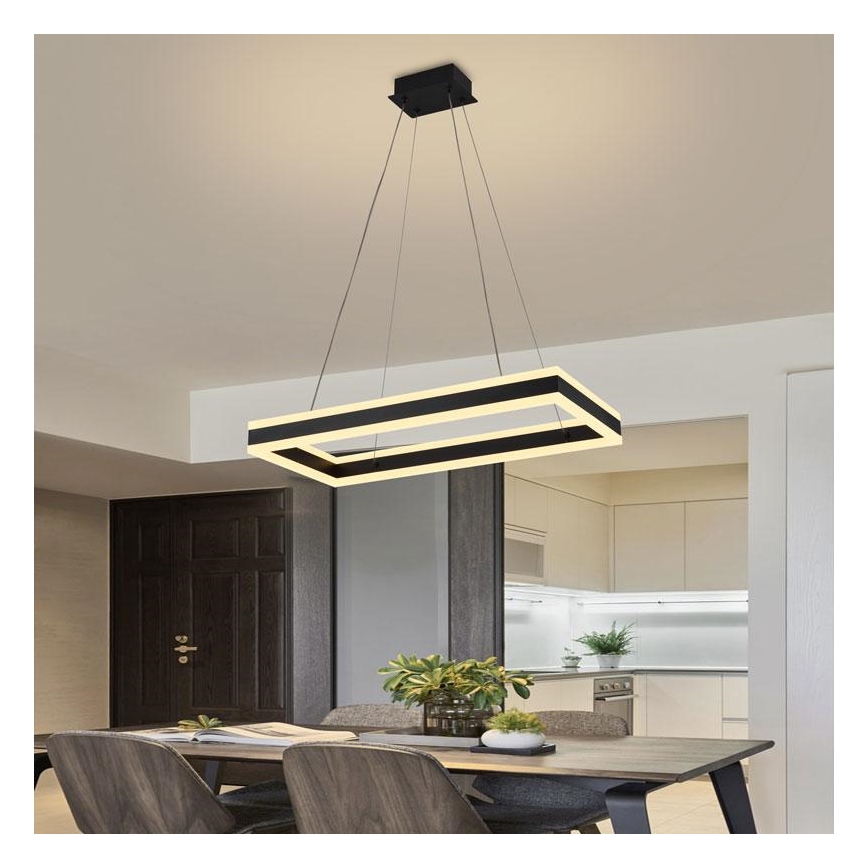 LED Prigušivi luster na sajli LED/80W/230V 3000-6500K + daljinski upravljač