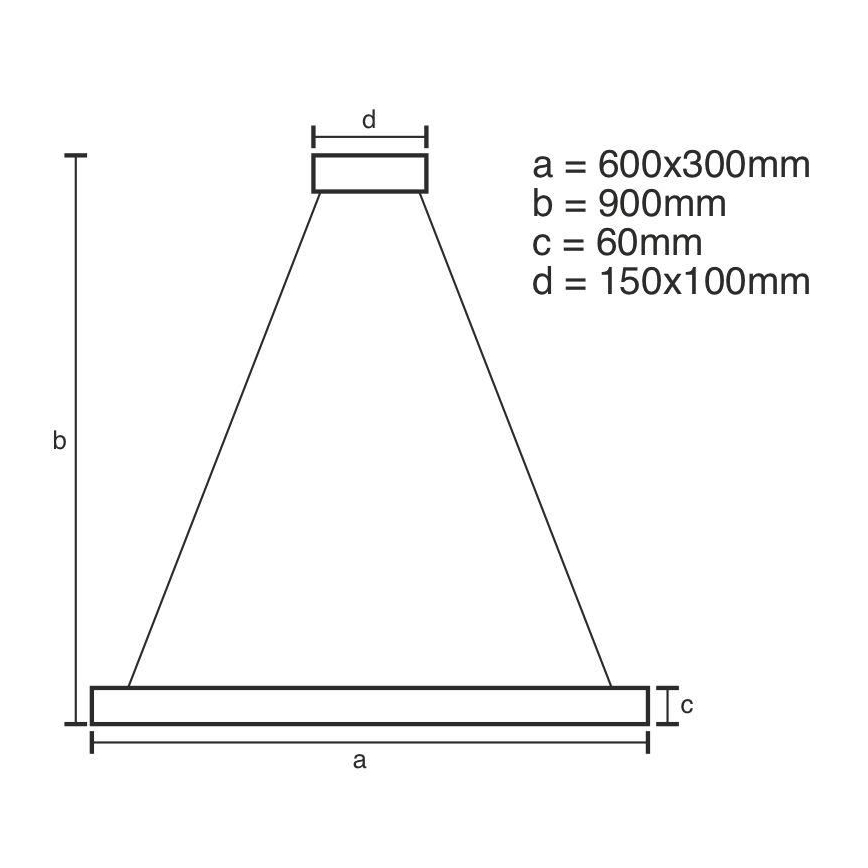 LED Prigušivi luster na sajli LED/80W/230V 3000-6500K + daljinski upravljač