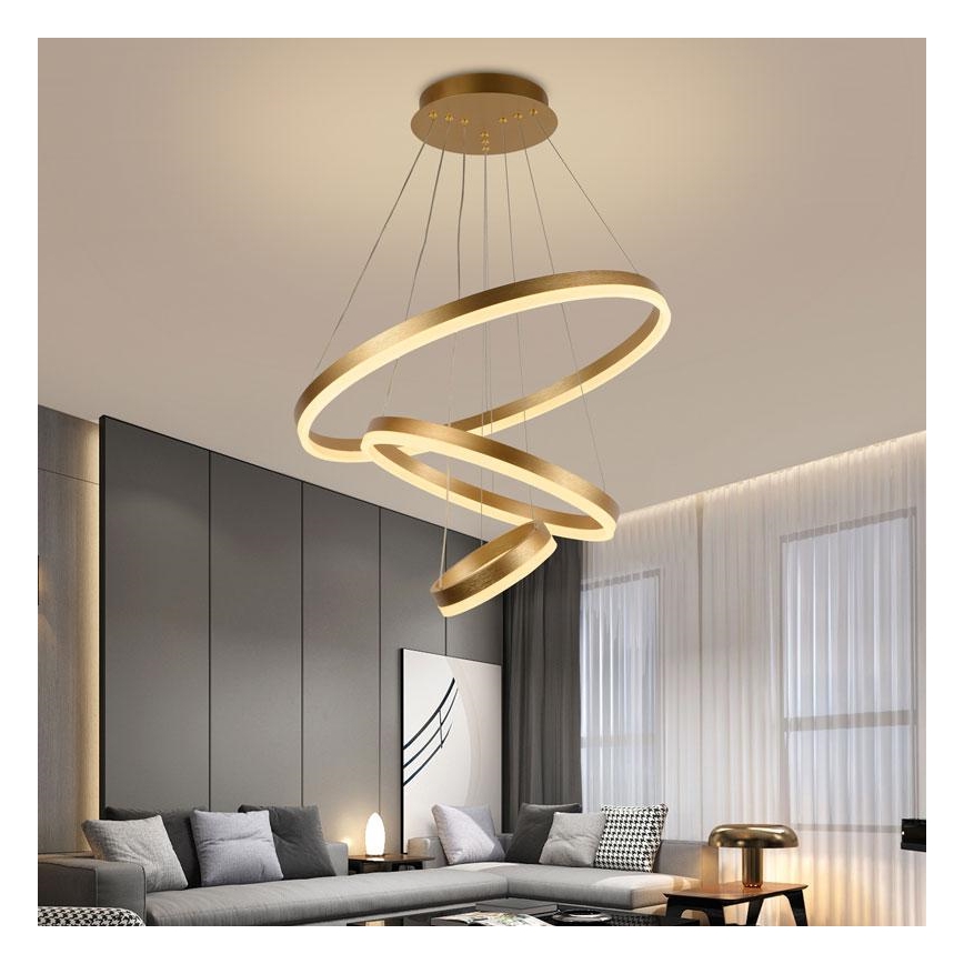 LED Prigušivi luster na sajli LED/85W/230V 3000-6500K + daljinski upravljač