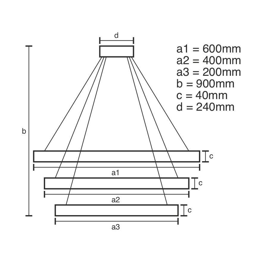 LED Prigušivi luster na sajli LED/85W/230V 3000-6500K + daljinski upravljač