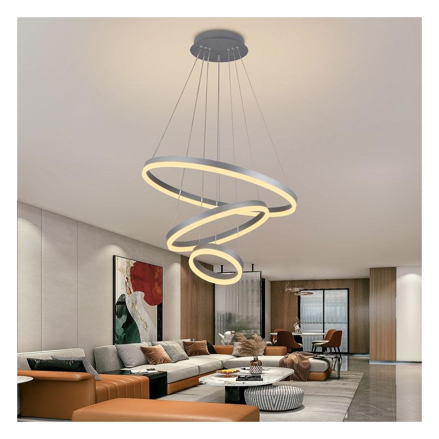 LED Prigušivi luster na sajli LED/85W/230V 3000-6500K + daljinski upravljač