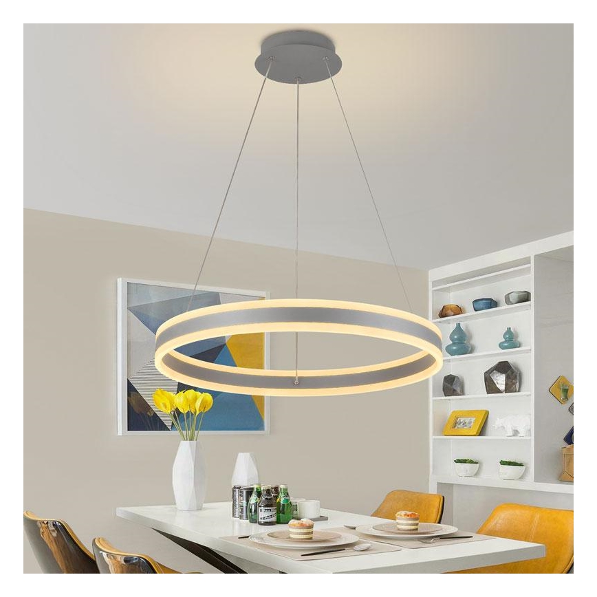 LED Prigušivi luster na sajli LED/85W/230V 3000-6500K + daljinski upravljač