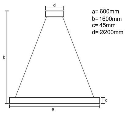 LED Prigušivi luster na sajli LED/85W/230V 3000-6500K + daljinski upravljač