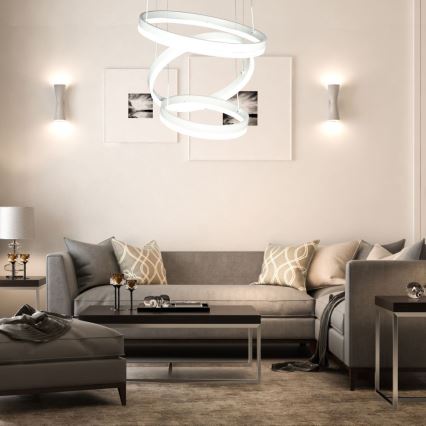 LED Prigušivi luster na sajli LED/86W/230V 3000K bijela