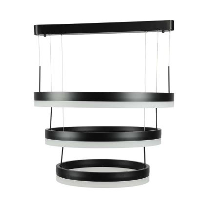 LED Prigušivi luster na sajli LED/86W/230V 3000K crna