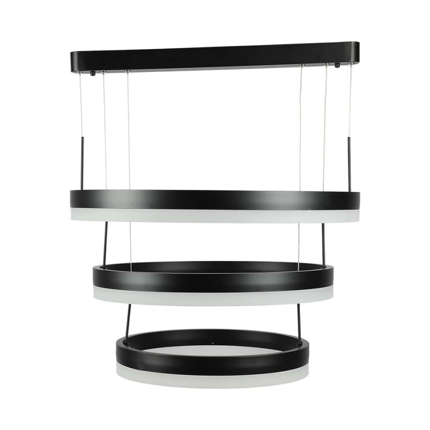 LED Prigušivi luster na sajli LED/86W/230V 3000K crna