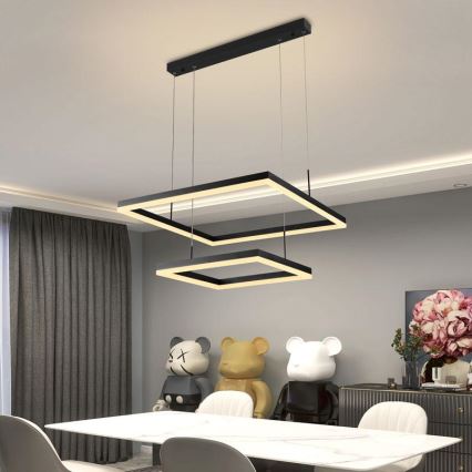 LED Prigušivi luster na sajli LED/90W/230V 3000-6500K + daljinski upravljač