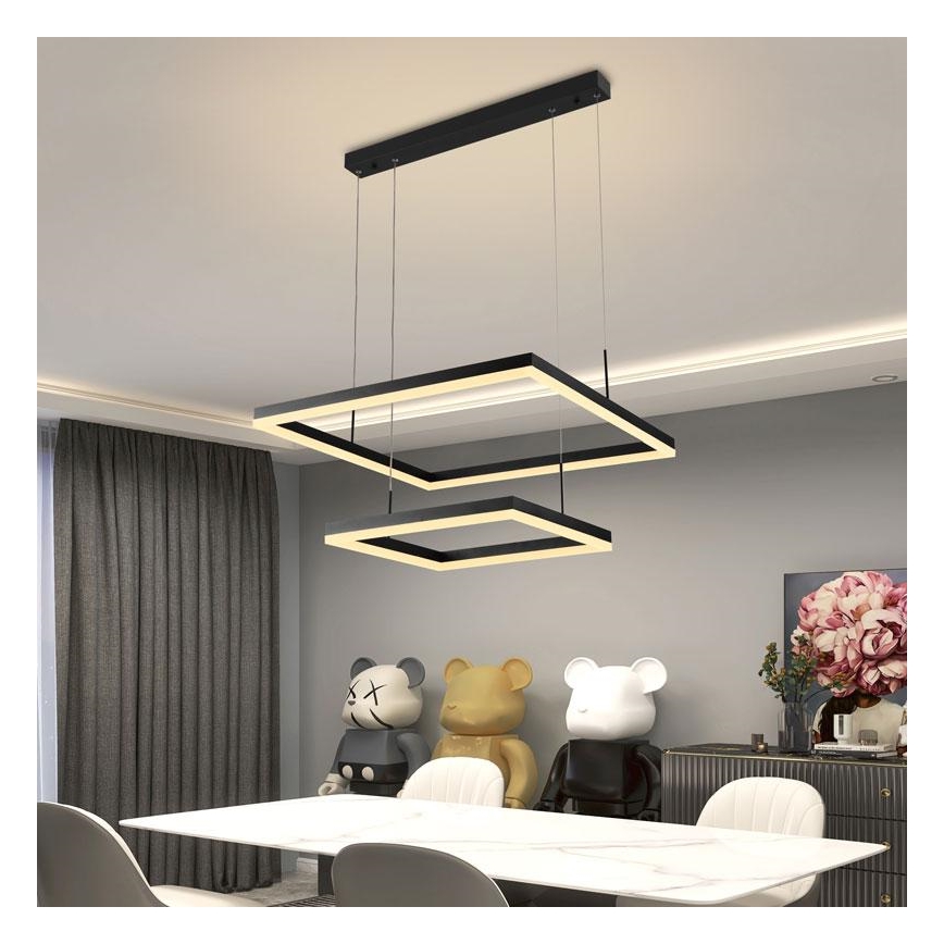 LED Prigušivi luster na sajli LED/90W/230V 3000-6500K + daljinski upravljač