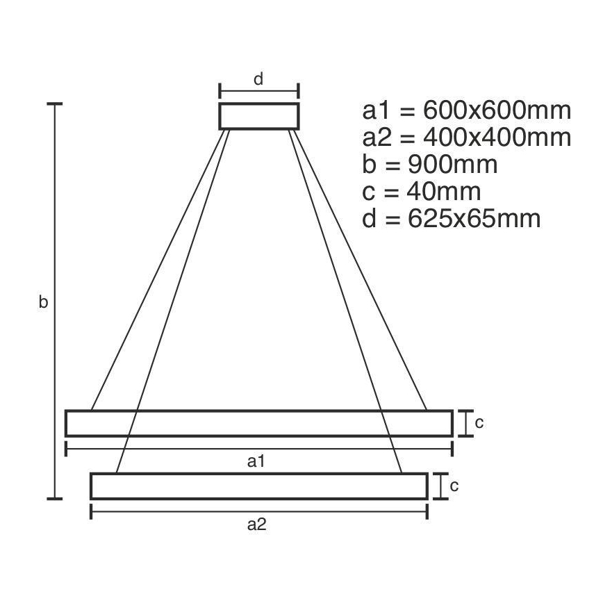 LED Prigušivi luster na sajli LED/90W/230V 3000-6500K + daljinski upravljač