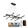 LED Prigušivi luster na sajli LED/90W/230V 3000-6500K + daljinski upravljač