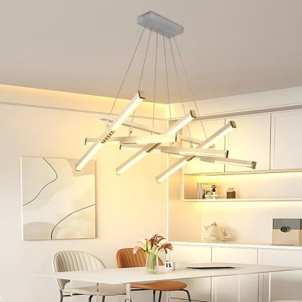 LED Prigušivi luster na sajli LED/90W/230V 3000-6500K pr. 80 cm + daljinski upravljač