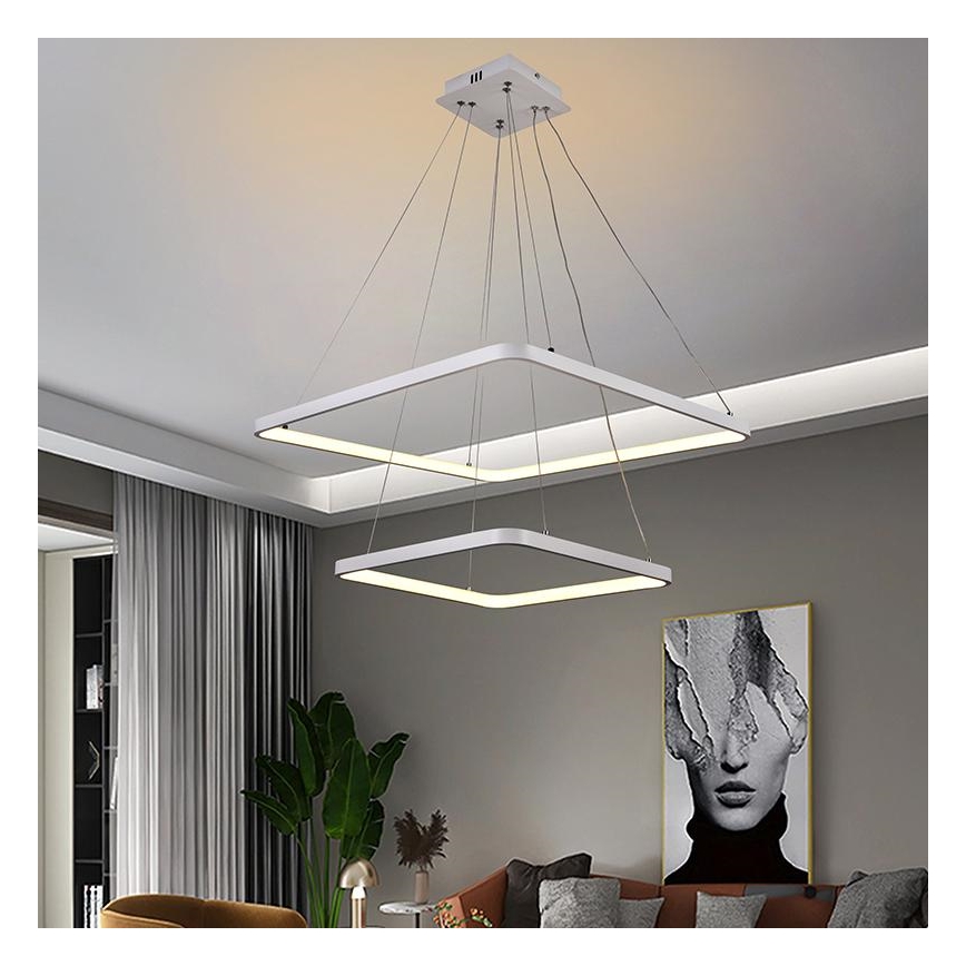 LED Prigušivi luster na sajli LED/90W/230V 3000-6500K + daljinski upravljač