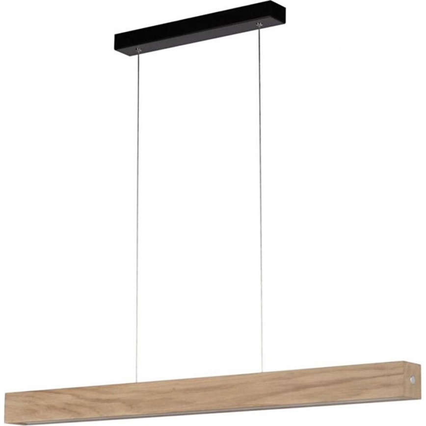 LED Prigušivi luster na sajli LEON 3xLED/18W/230V hrast
