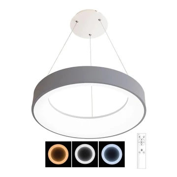 LED Prigušivi luster na sajli NEST LED/40W/230V 3000-6500K siva + daljinski upravljač