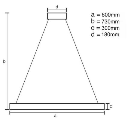 LED prigušivi kristalni luster na šipci LED/80W/230V 3000-6500K zlatna + daljinski upravljač