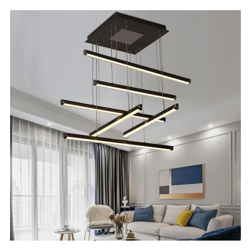 LED prigušivački luster na užetu LED/100W/230V 3000-6500K + daljinski upravljač