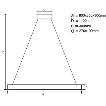 LED prigušivi kristalni luster na užetu LED/100W/230V 3000-6500K zlatna + daljinski upravljač