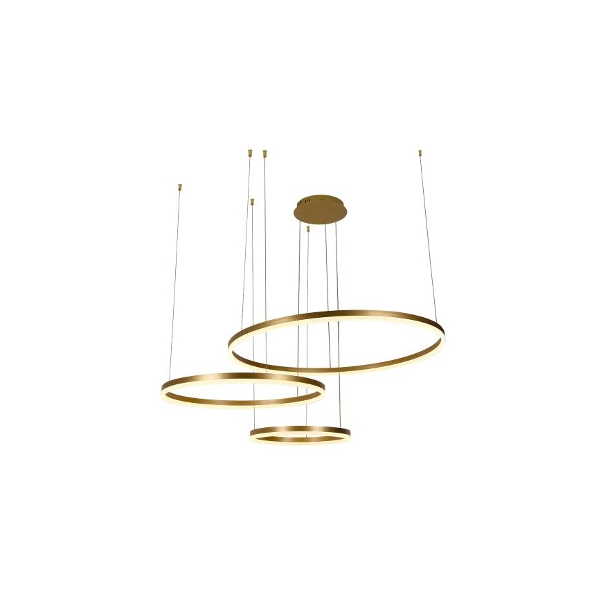 LED prigušivački luster na užetu LED/125W/230V 3000-6500K promjer 80 cm + daljinski upravljač