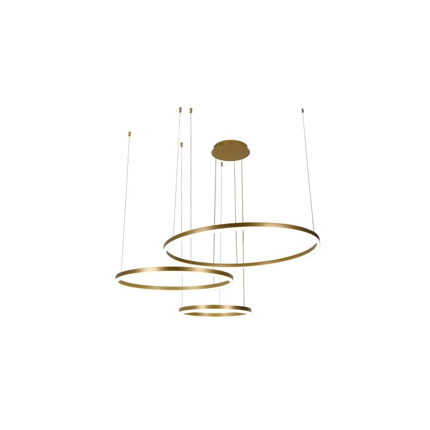 LED prigušivački luster na užetu LED/125W/230V 3000-6500K promjer 80 cm + daljinski upravljač