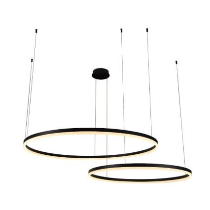 LED prigušivački luster na užetu LED/128W/230V 3000-6500K promjer 100 cm + daljinski upravljač