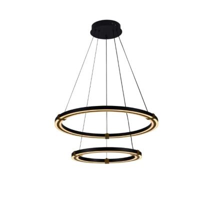 LED prigušivački luster na užetu LED/130W/230V 3000-6500K promjer 60 cm + daljinski upravljač