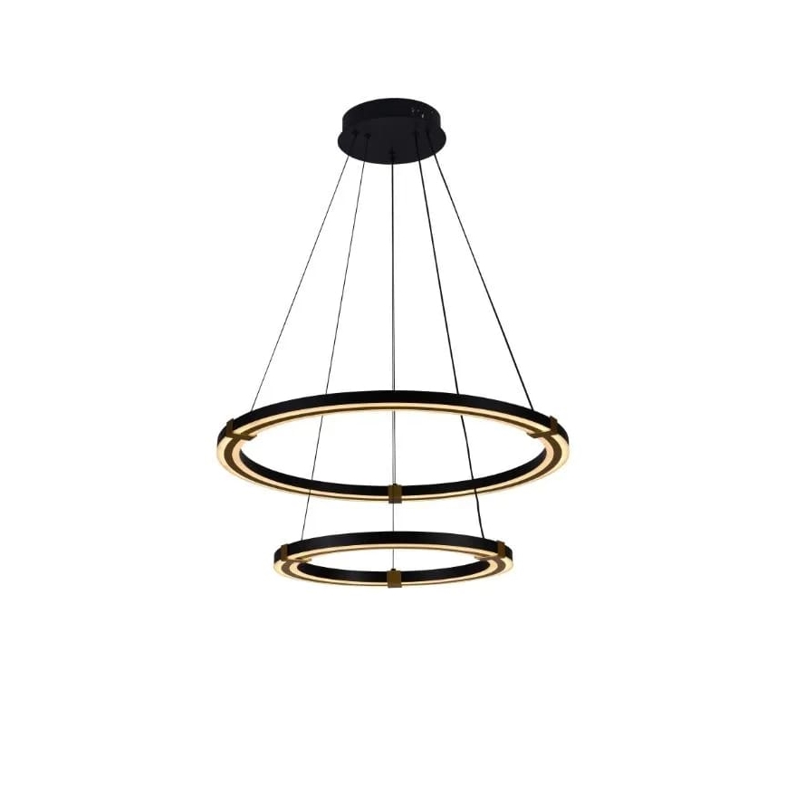 LED prigušivački luster na užetu LED/130W/230V 3000-6500K promjer 60 cm + daljinski upravljač