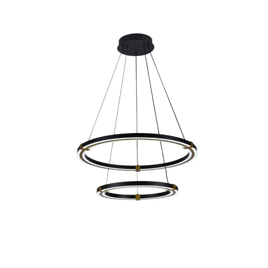LED prigušivački luster na užetu LED/130W/230V 3000-6500K promjer 60 cm + daljinski upravljač