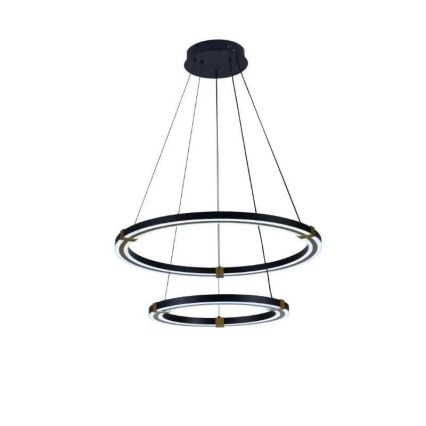 LED prigušivački luster na užetu LED/130W/230V 3000-6500K promjer 60 cm + daljinski upravljač